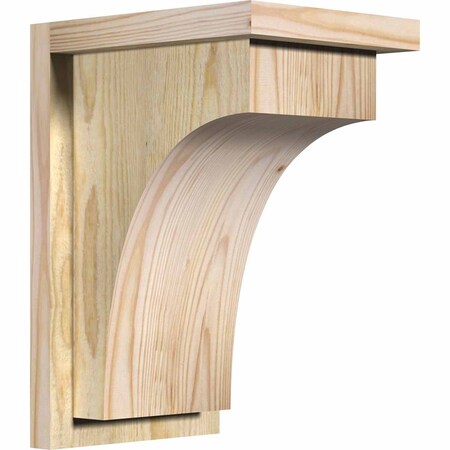 Ekena Millwork Huntington Rough Sawn Corbel w/Backplate, Douglas Fir, 8"W x 10"D x 14"H COR08X10X14HUN01RDF